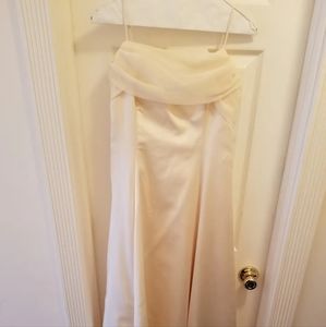 Cache gown with chiffon detail